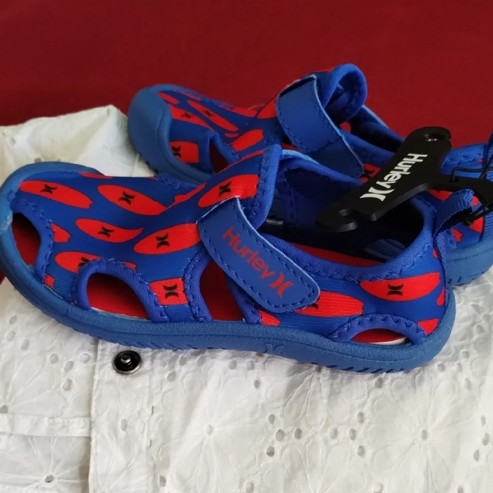 Hurley Kids Vibrant Blue and Red Sandals